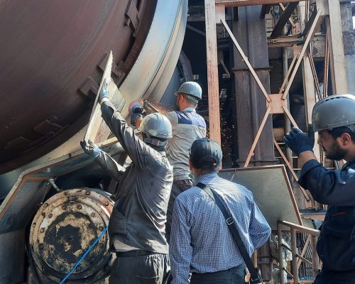 سنگ زنی رینگ کوره دوار